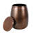 Merida 15" Modern Rustic Hammered Metal Drum Storage Side Table with Lid-130944152