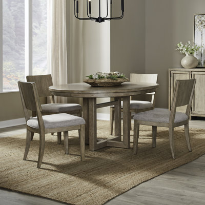 Aason 4 Person Round Pedestal Dining Table Set