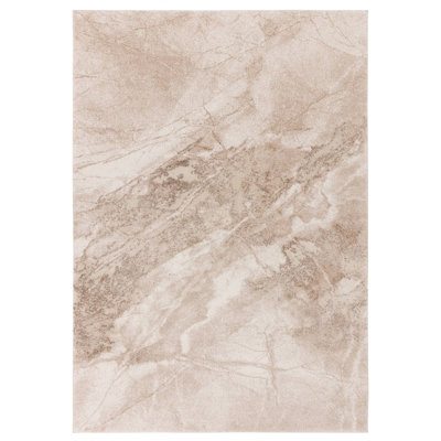 Decara Haze Abstract High-Low Beige Area Rug