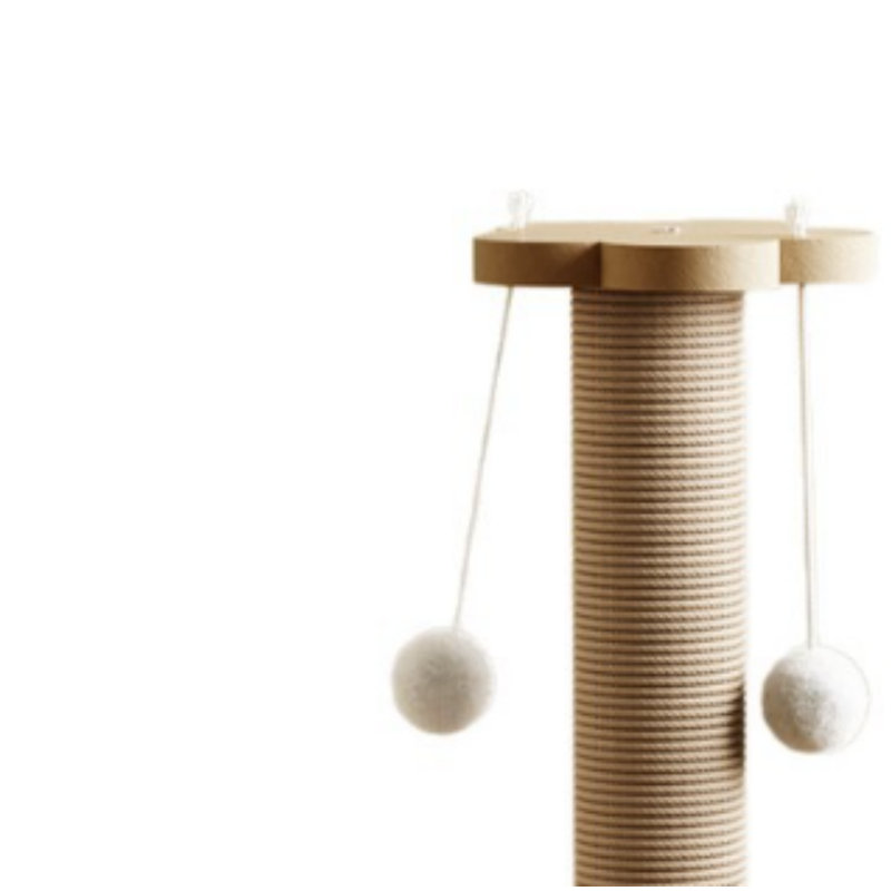 Ce poteau à griffer intégré en sisal est résistant à l'usure, ne perd pas de peluches et fonctionne également comme un poteau à griffer et un cadre d'escalade - très pratique pour que les chats se divertissent et soulagent l'ennui.