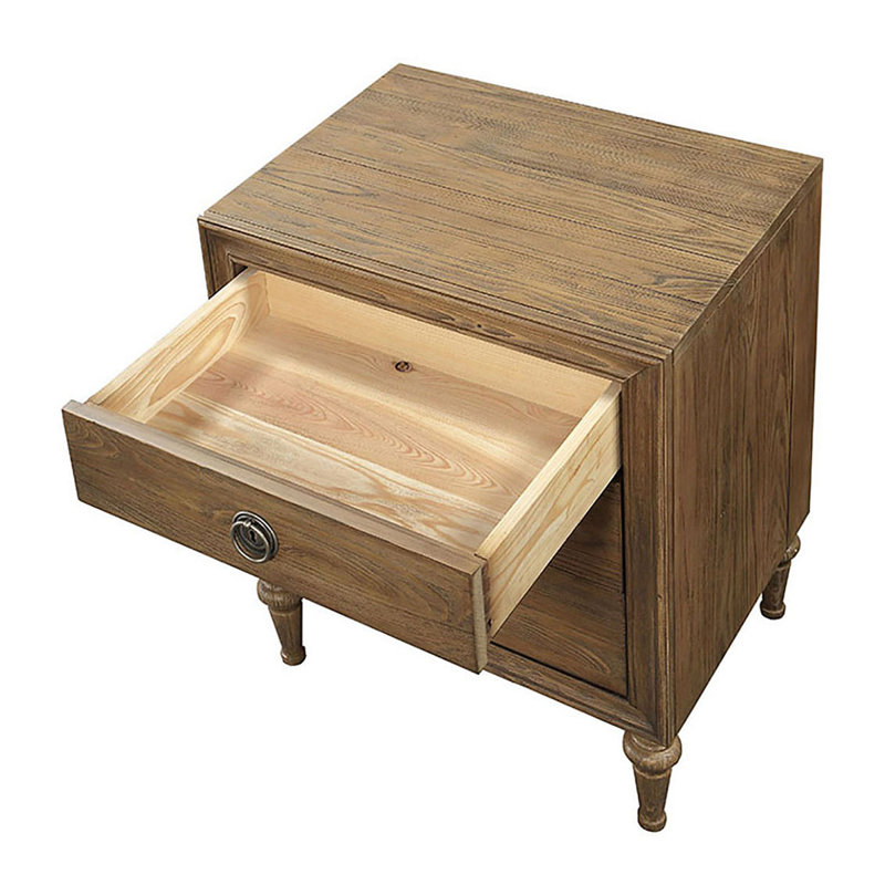 Table de chevet récupérée avec 3 tiroirs