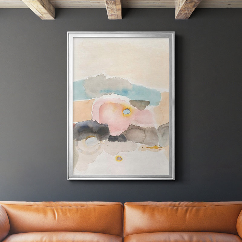 Desert Canyon I, reproduction encadrée de qualité supérieure - prête à être accrochée, H 42,5 po x l 30,5 po x P 1 po, Argent