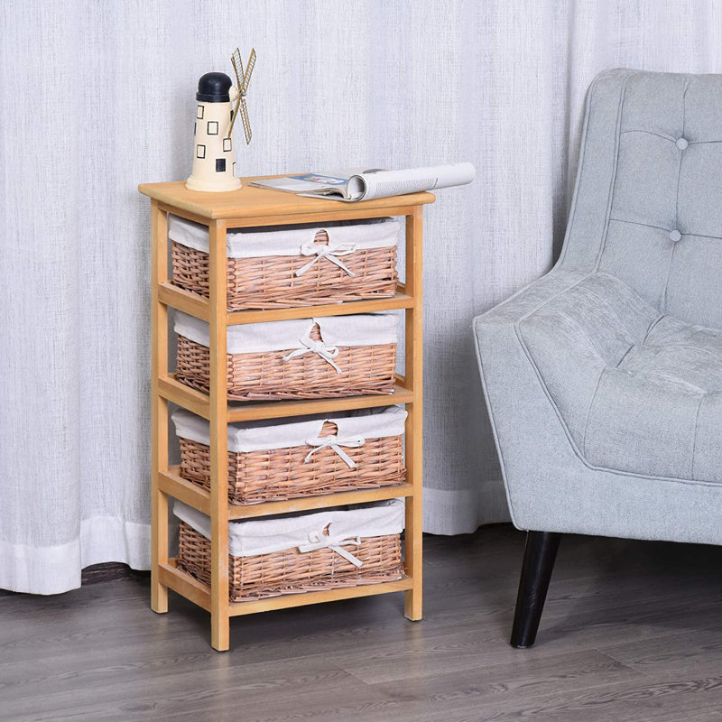 Moises 40cm W Wood Shelving Unit