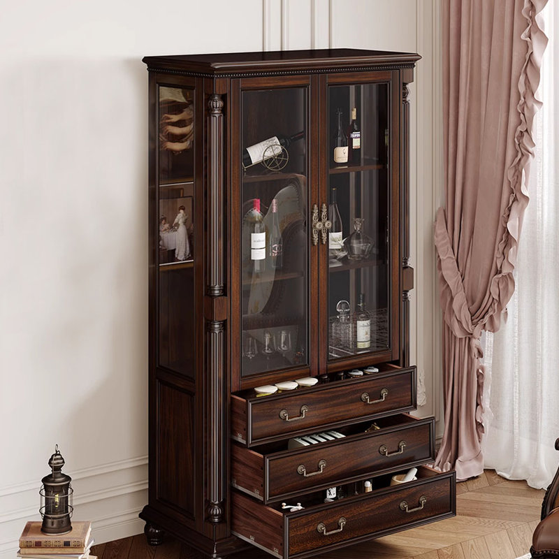 American style all solid wood luxury bookcase