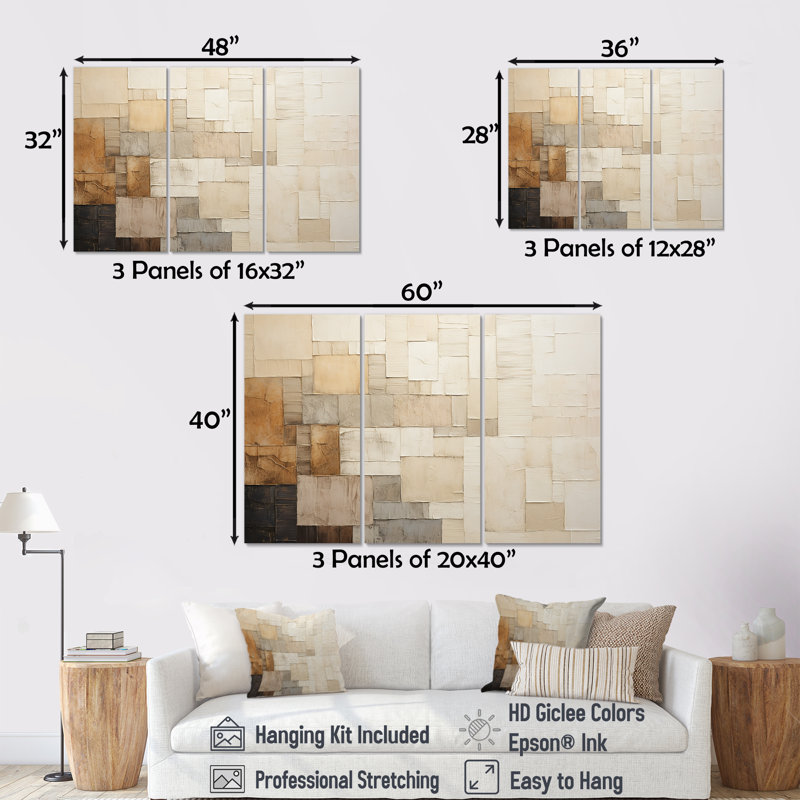 Ensemble d'art sur toile "P Prairie's Simplicity Of The Plains I", Toile tendue, H 28 po x l 36 po x P 1 po