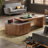 Simple log wind combination coffee table