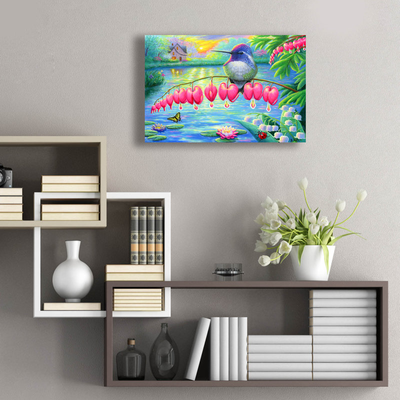 «Morning Glory» par Bridget Voth, art en verre acrylique, H 16 po x l 24 po x P 0,2 po