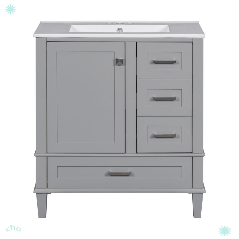 Ensemble de meuble-lavabo moderne 30 "avec lavabo, Gris