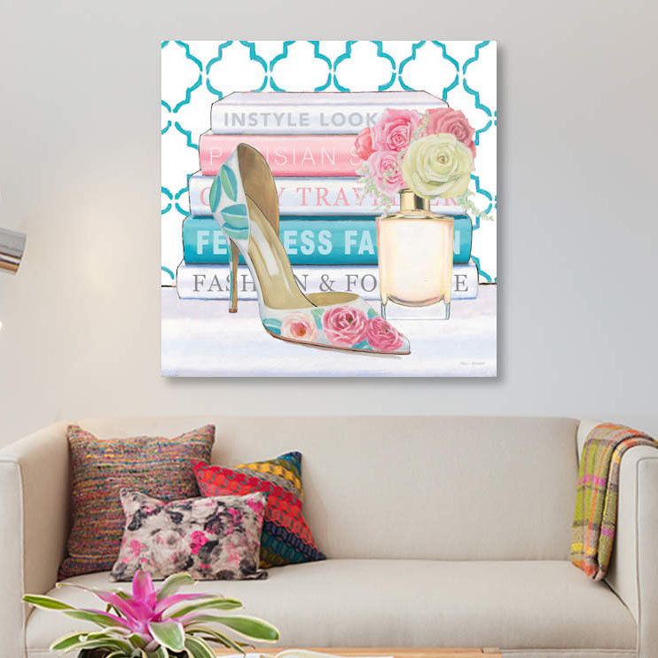 « audacieuse mode ii », reproduction sur toile, H 18 po x l 18 po x P 1,5 po, Toile tendue, Pas de tapis