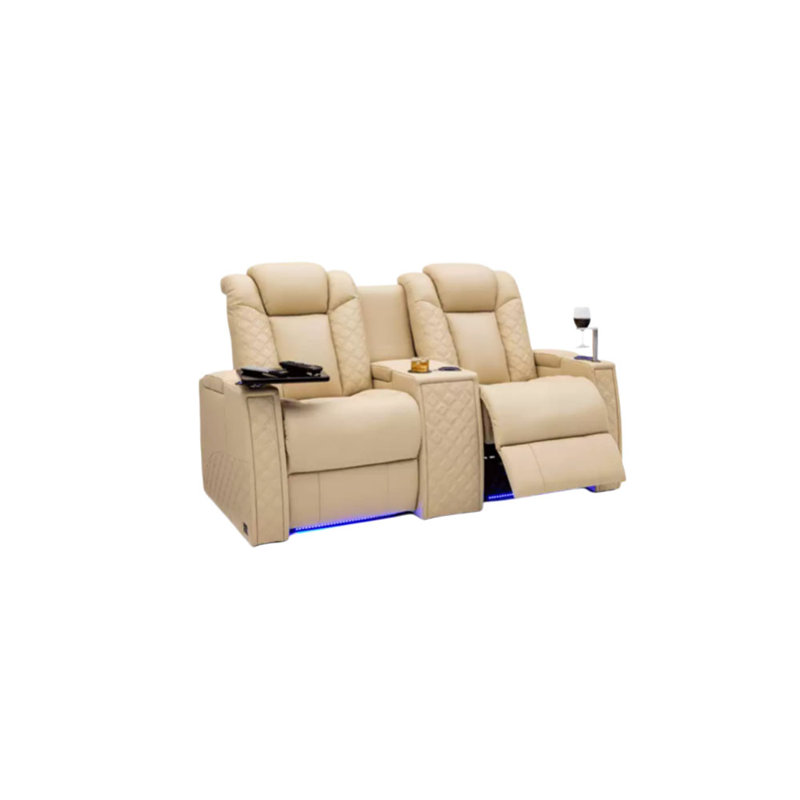 Multi-functional TV sofa in basement, Beige