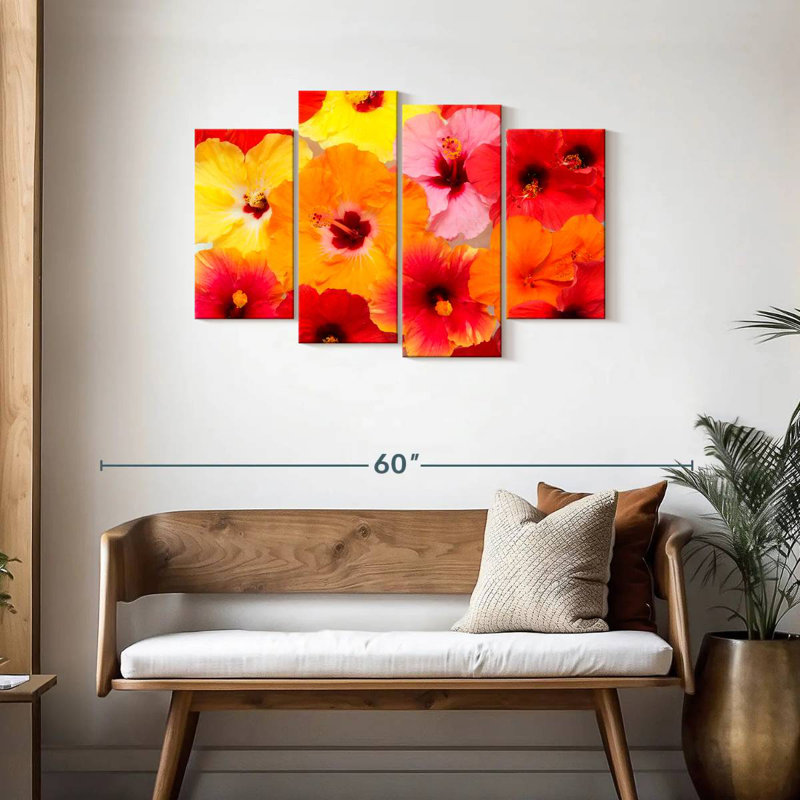 Hibiscus en été, H 27 po x l 43 po