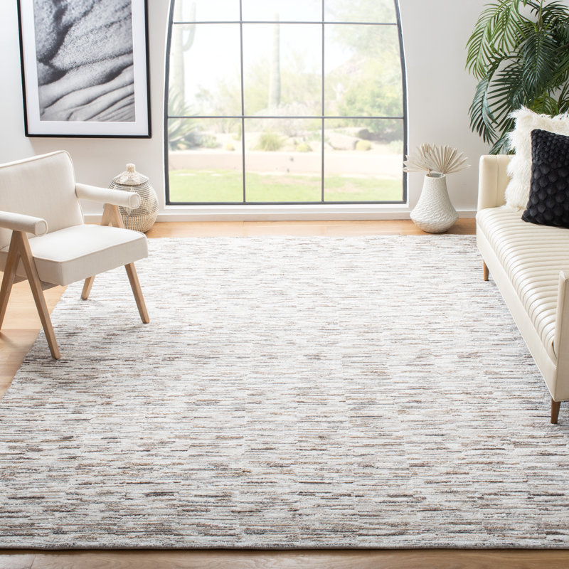 Elements Loom-Knotted Bamboo Silk Rug, Rectangle 8' x 10'