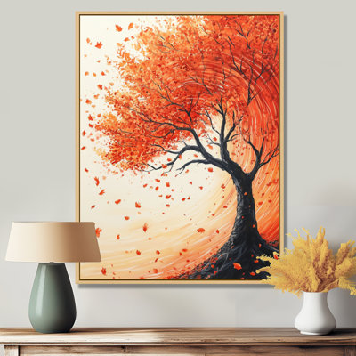 Autumn Maple Wall Art, Fall Forest Canvas, Autumn Maple In Motion