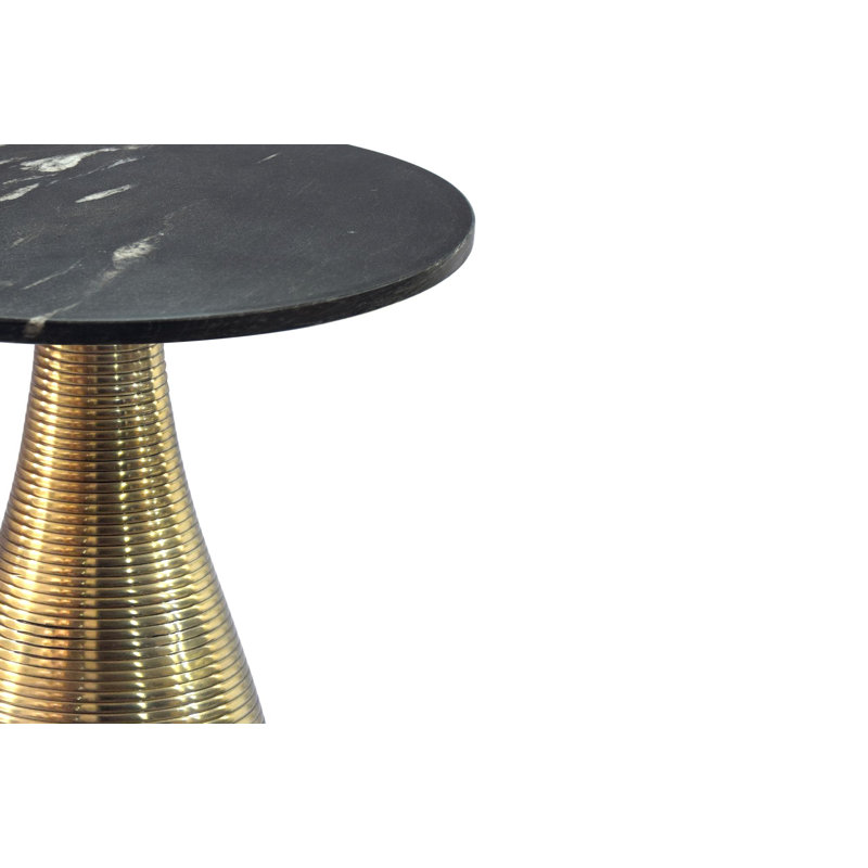Pedestal End Table, Black