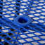 Table de pique-nique carrée d'extérieur en acier bleu 46 po avec mât de parasol-1387560493