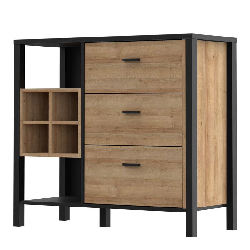 Anoceto 93.3cm W 3 - Drawer Chest of Drawers