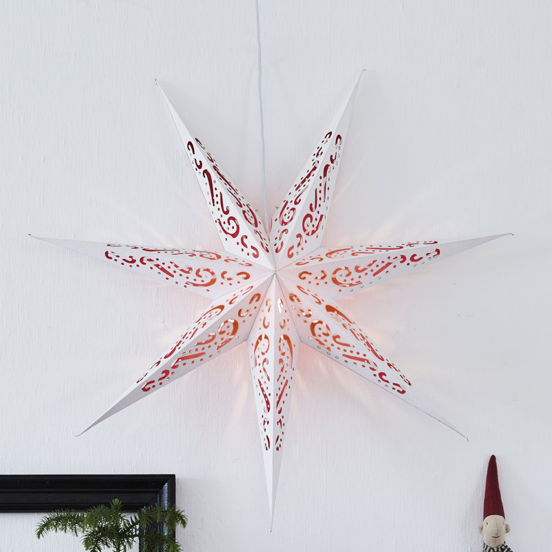 Lighted Window Décor, Red/White