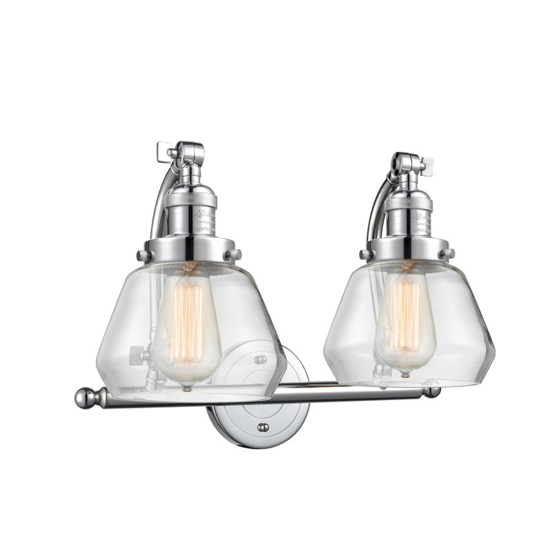 Keefe 2 - Light Dimmable Vanity Light, 3.5 Watt Vintage LED Bulb, Polished Chrome, Clear