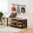 Rustic Shoe Bench Storage Adjustable Shelves-109309407