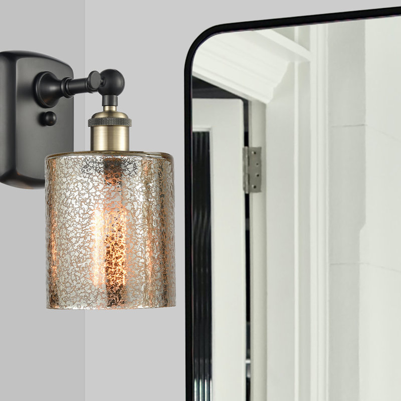 Leilani 1 - Light Dimmable Armed Sconce, Mercury, LED, Black Antique Brass