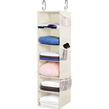 Set of 2  Hanging 6-Shelf Closet Organizer with Top Shelf – neatfreak