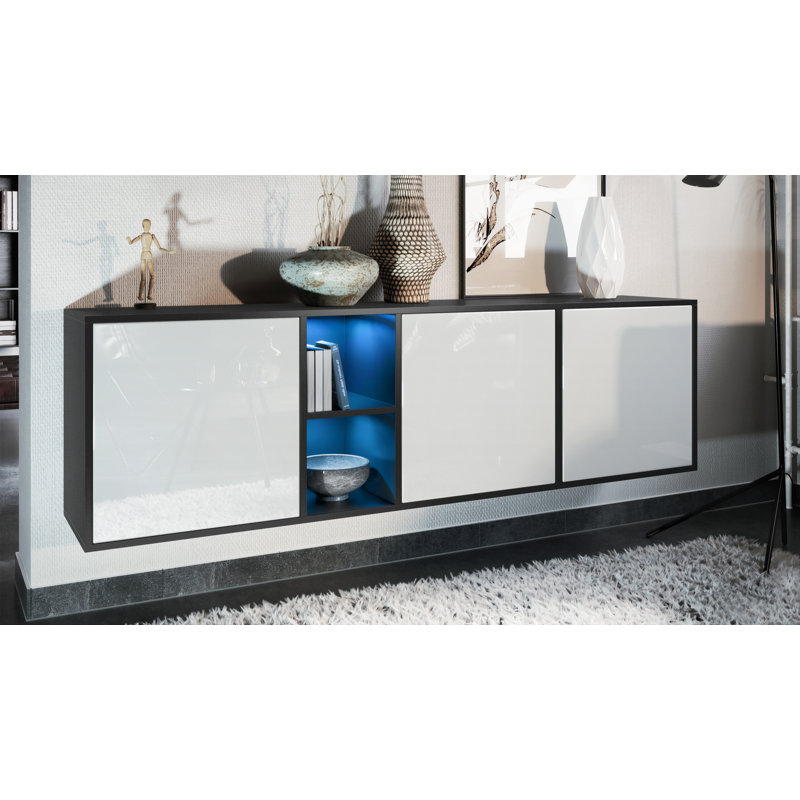 Argaki 182cm Sideboard, With LED, White