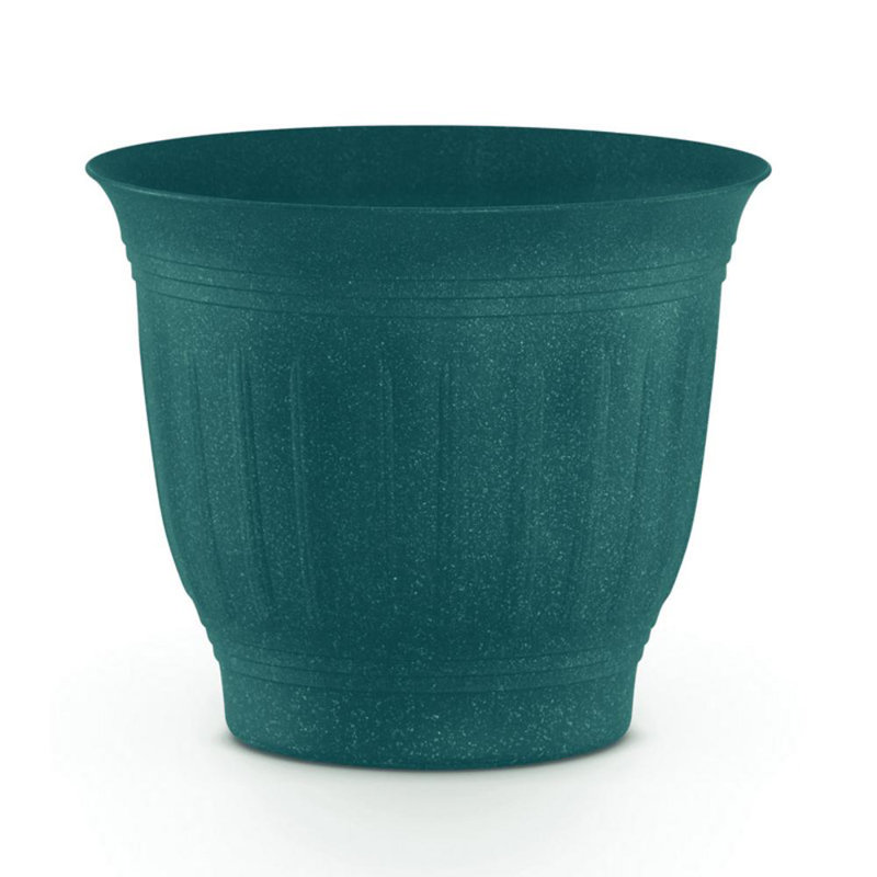 Jardinière en plastique Carmer, H 12,75 po x l 15,5 po x P 15,5 po, Terre foncé