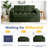 Boneless 2 Seater Couch For Living Room, Boneless Loveseat Sofa With Tufted Cushion & Backrest, Upholstered Floor Sofa With Armrests-117243851