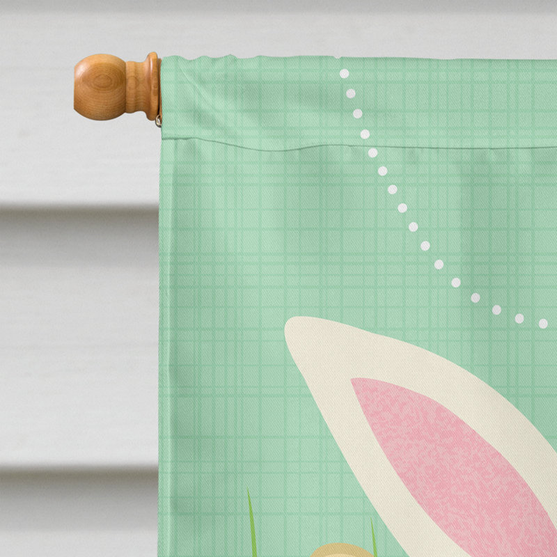 Lapin en polyester 2 côtés 40 x 28 po pâques lapin de pâques drapeau maison