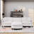 107.87'Sectional Sofa Couch With 1 Ottoman