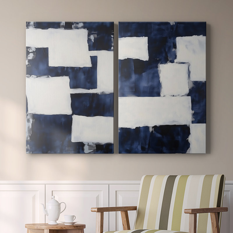 ABSTRACT Series DCCCxxxix - Toile tendue avec châssis de qualité supérieure - Prêt à être accroché, H 12 po x l 16 po
