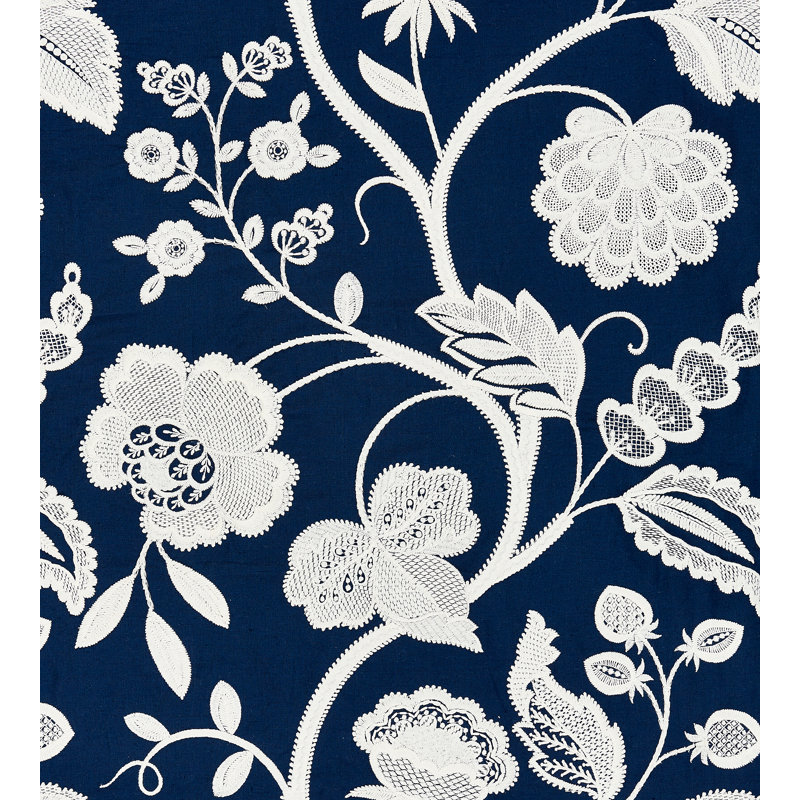 Botanica Kensington Embroidery Fabric, Navy