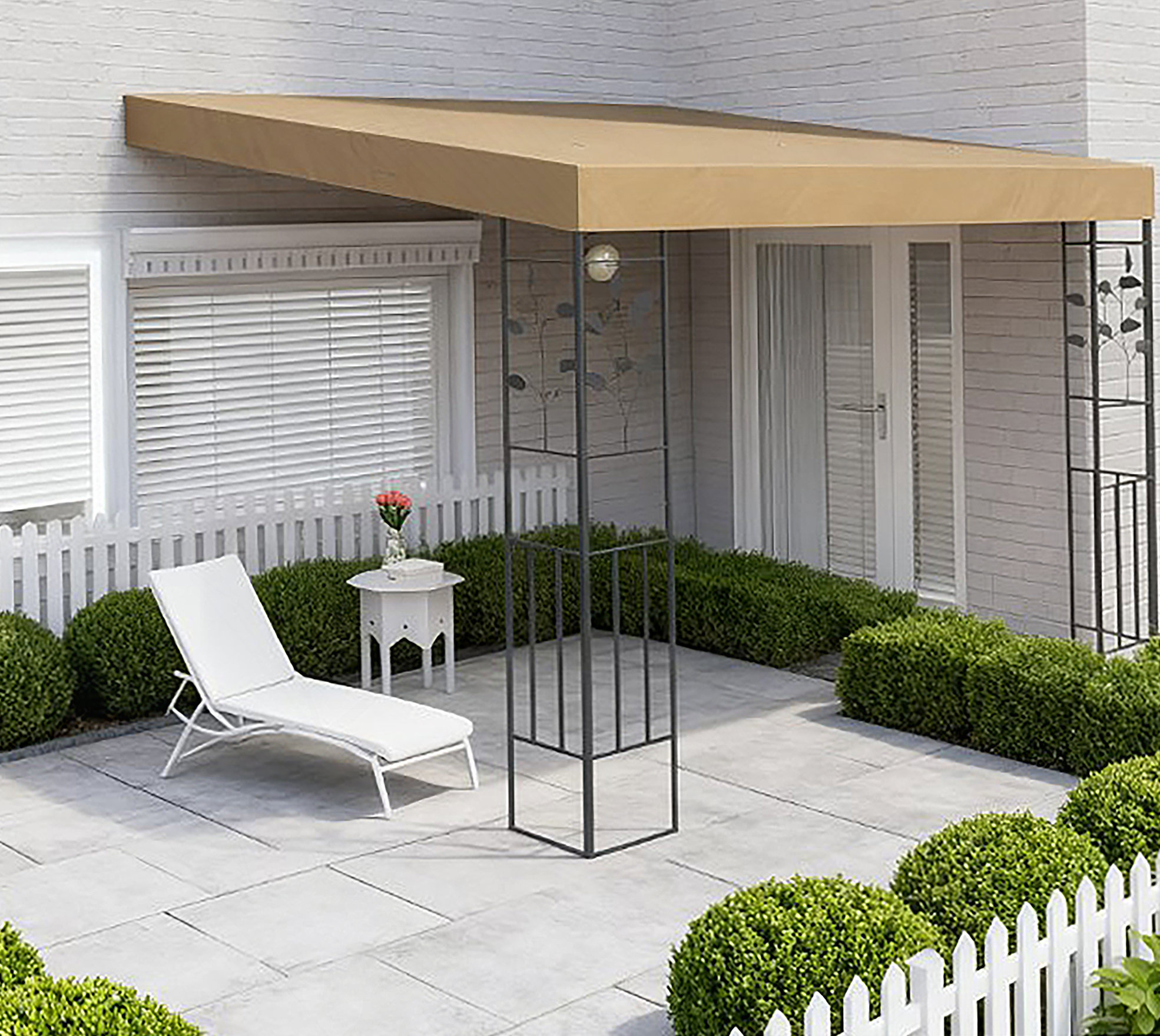 DSUNNER Convenient Metal Patio Canopy With Drainage Holes,Outdoor ...