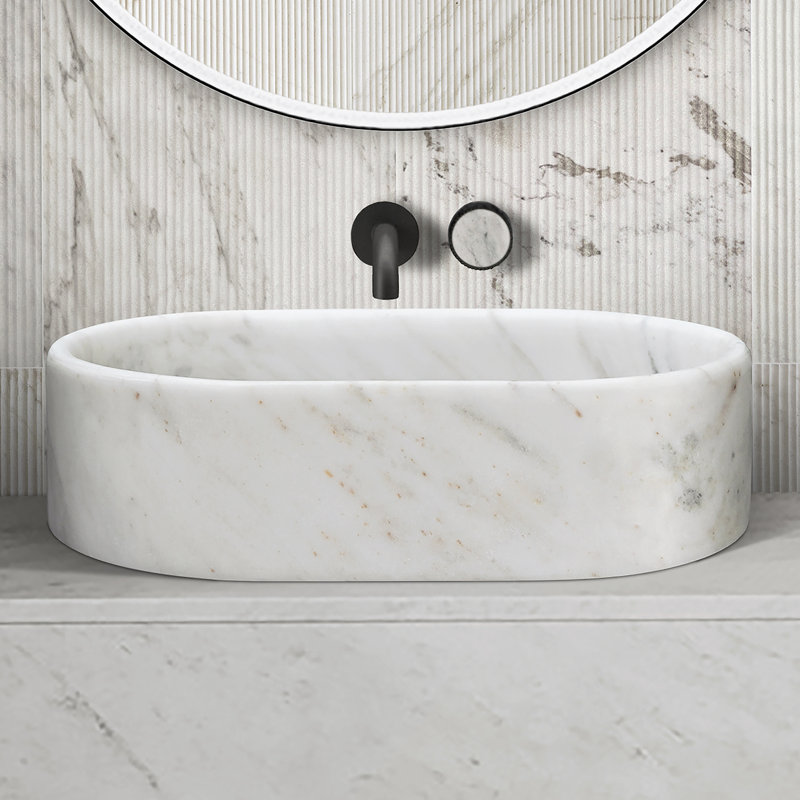 Vessel Sink, Oval-Shaped Sink For Bathroom, White
