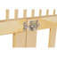 Lit superposé simple au-dessus d'un lit simple avec glissière, échelle, porte, barrières de sécurité, lit superposé en bois de pin massif, naturel-1908998715