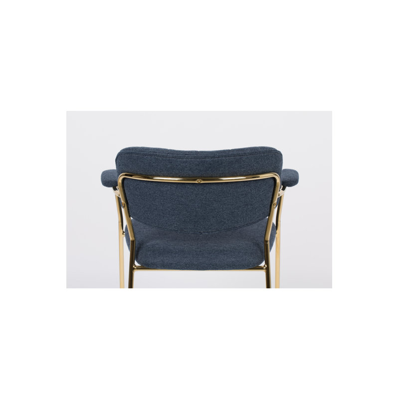 Jolien Upholstered Arm Chair, Pink, Gold