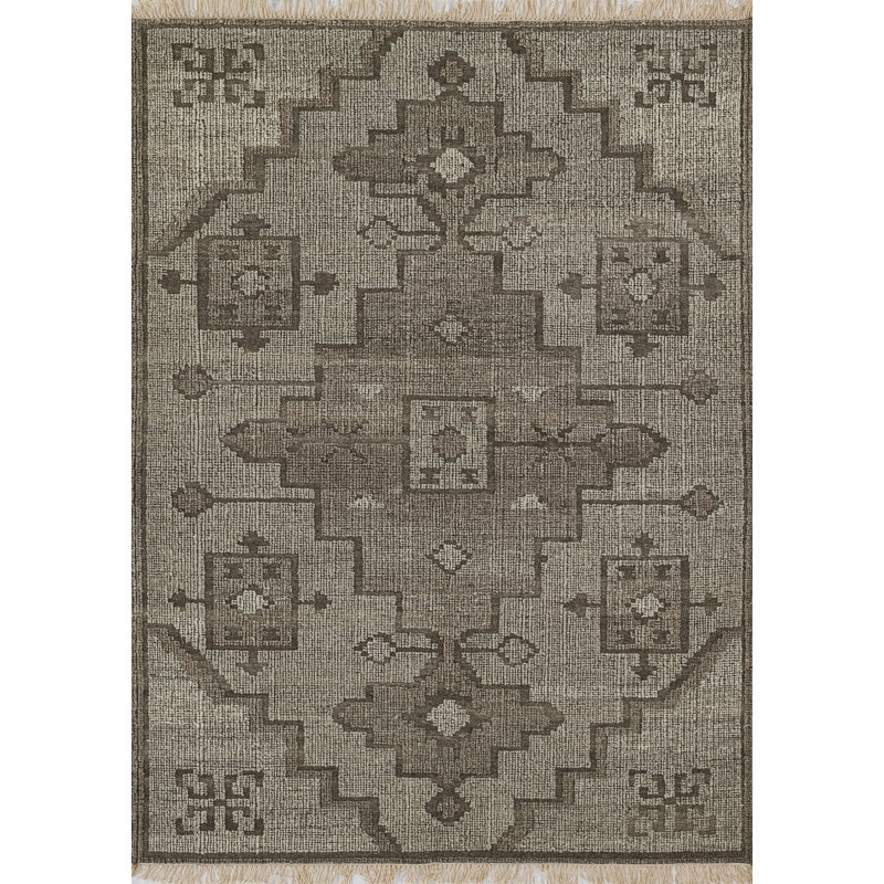 Bristol Ikat Area Rug in Black/Gray, Rectangle 3'6" x 5'6"