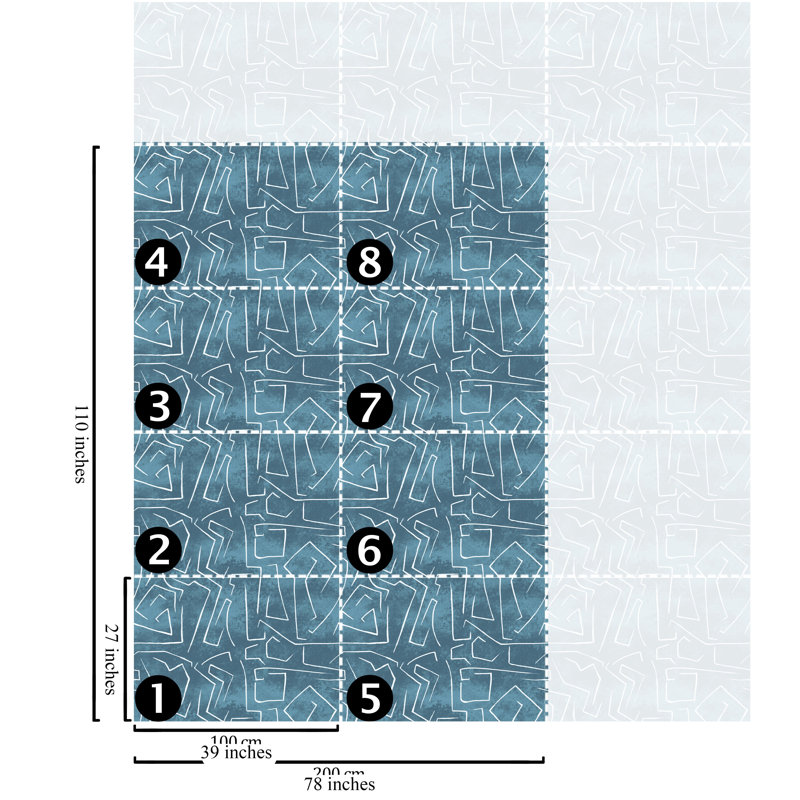 Graffiti Wallpaper, Blue