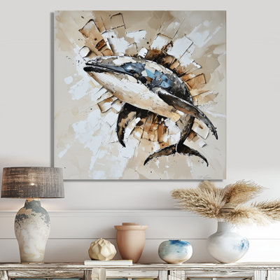 Glam Whale Soft Gentle Giant - Baleine, salon d'art mural