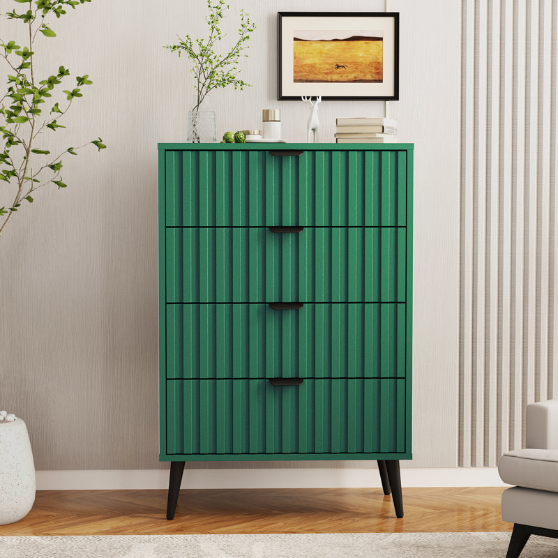 4 - Drawer 23.6" W Dresser, Green