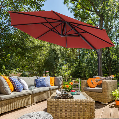 Deairah 132'' Cantilever Umbrella with Base