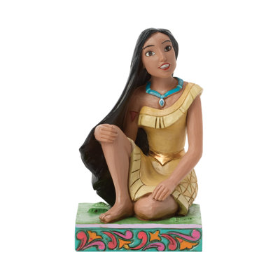 Disney Traditions by Jim Shore Pocahontas Seated Personality Pose Figurine 4.02 Inch