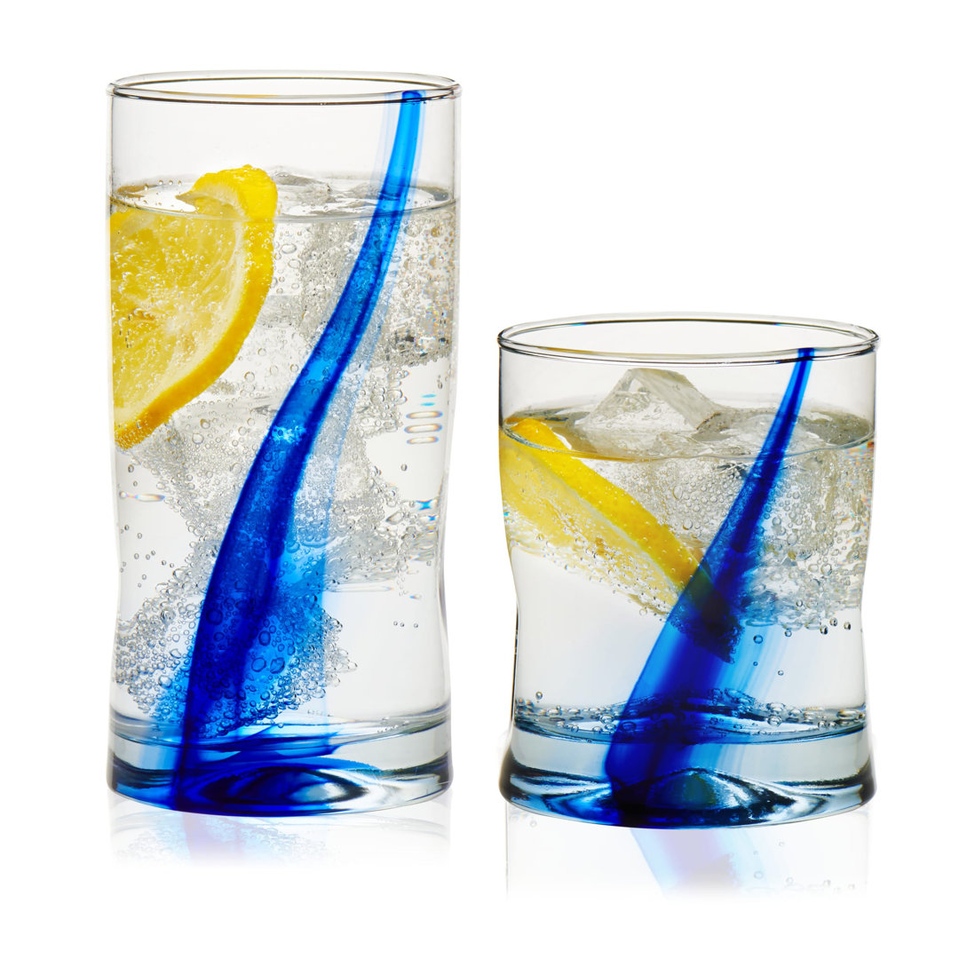 Libbey Blue Ribbon Impressions 8-Piece Tumbler And Rocks Glass Set (Set of 8) Libbey