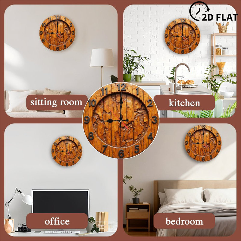 Horloge murale rustique