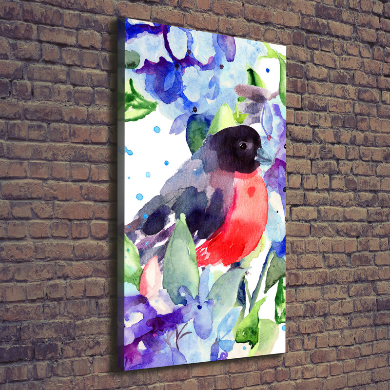 Birds And Flowers - Wrapped Canvas Print