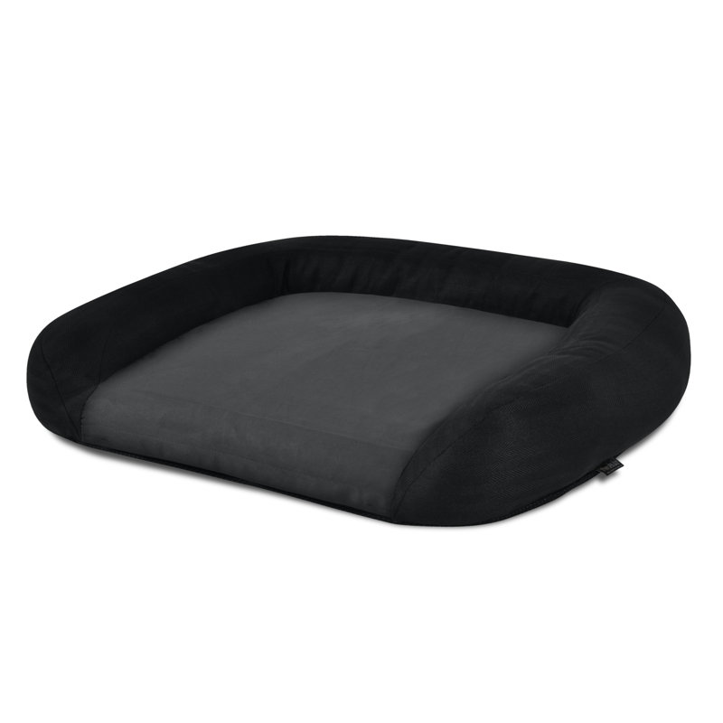 Lit pour chien avec bourre en mousse à mémoire de forme, Grand (l 34 po x P 43 po x H 7 po), Noir