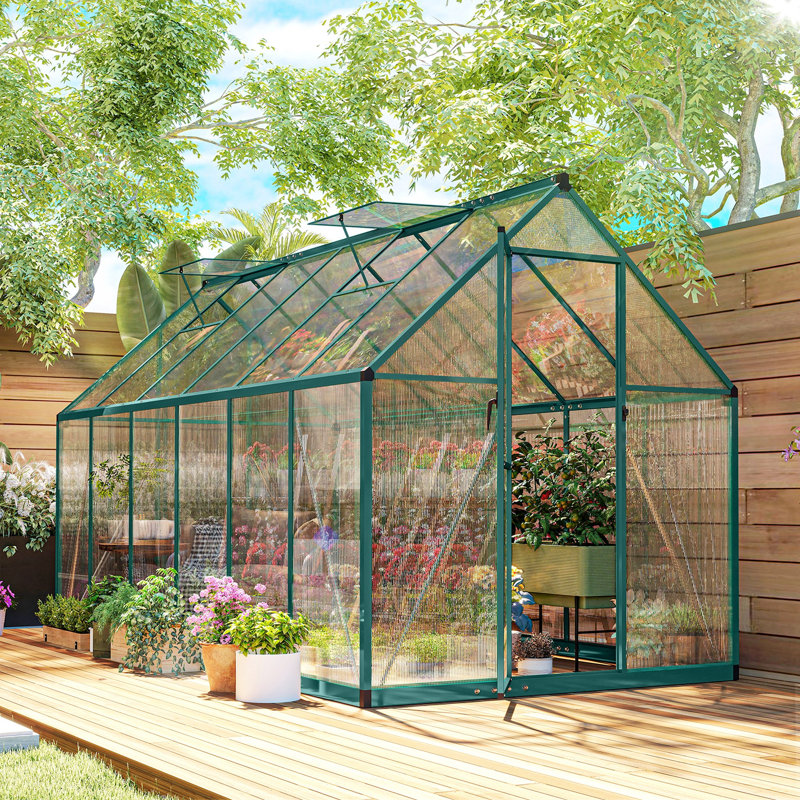 Polycarbonate Greenhouse, Dark Green