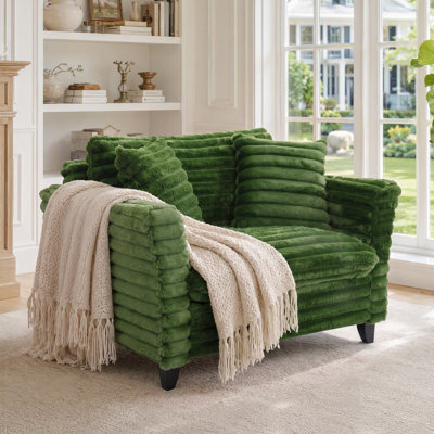 Fauteuil d'appoint simple avec accoudoirs profonds Aldora