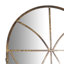Metal Window Pane Inspired Room Wall Mirror with Arched Top
