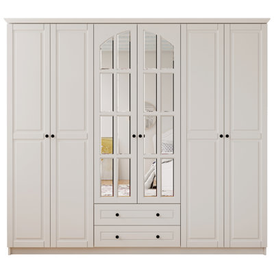 Andray 6 Door Manufactured Wood Wardrobe